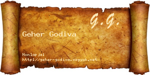 Geher Godiva névjegykártya